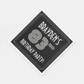 83e verjaardag: Art Deco Style + aangepaste naam Servet (Hoek)