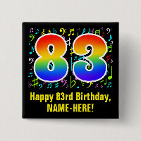 83e verjaardag: Colorful Music Symbols, Rainbow 83