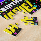 83e verjaardag — Fun, kleurrijk Star Field Pattern Legpuzzel (Zijkant)