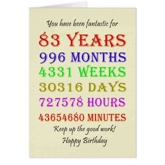 83e verjaardag van de mijlpalen (Voorkant)