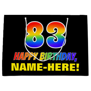 83e verjaardag: Vet, Vun, Eenvoudig, Regenboog 83 Groot Cadeauzakje