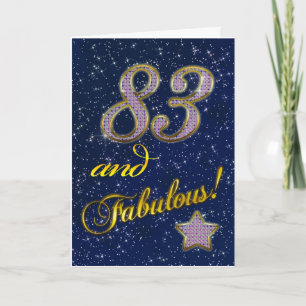 83e verjaardag voor iemand Fabulous Kaart