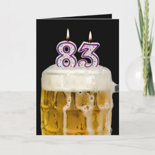 83e verjaardag zwarte bier kaart