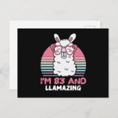 83ste verjaardag Llamazing Lama 83 Jaar Verjaardag Briefkaart (Voorkant / Achterkant)