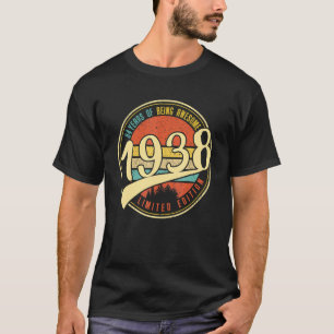 84 jaar oude dag Vintage 1938 84e verjaardag T-shirt