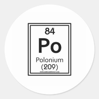 84 Polonium Ronde Sticker