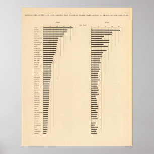 84 Proportie analfabeten, vreemd wit naar staat Poster