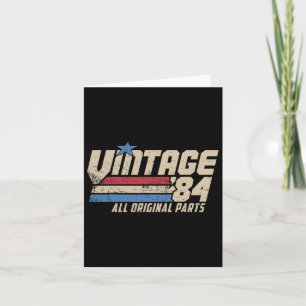 84 Retro 41e Verjaardag Top Voor Mannen 1984 DA Kaart