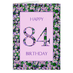 84e anniversaire de marguerites violettes