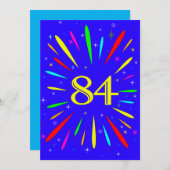 84e anniversaire Fête Invitation Explosion (Devant / Derrière)