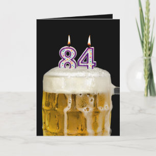 84e verjaardag Bier op zwart Kaart