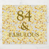 84e verjaardag sparkling wijnetiket (Enkel label)