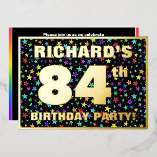 84e verjaardag van de gevechtsdag - Fun, kleurrijk Folie Uitnodiging