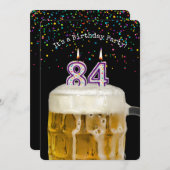 84h Anniversaire Candle Party Invitation (Devant / Derrière)