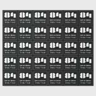 84ste verjaardag: Art Deco Geïnspireerde look "84" Cadeaupapier