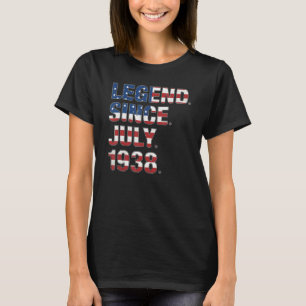 84ste verjaardag legende sinds juli 1938 Vlag 84 Y T-shirt