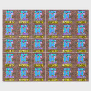 84ste verjaardag: leuk, door graffiti geïnspireerd cadeaupapier