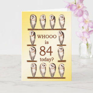 84ste verjaardag, nieuwsgierige eigenaar kaart