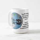 85 à 90% disent NON par RoseWrites Mug (Devant gauche)