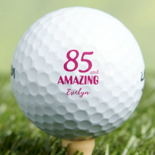 85 and Amazing Grandma Gift – Roze 85e verjaardag Golfballen