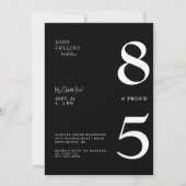 85 et Fière Black Anniversaire Invitation (Devant)