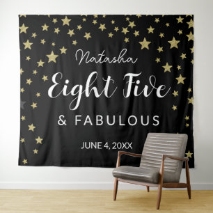 85 & Fabulous verjaardag Fotocabine achtergrond Wandkleed