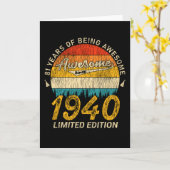 85 jaar oud 1940 Retro Geweldige 85ste verjaardags Kaart (Gele Bloem)
