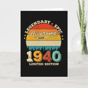 85 jaar oude Bday 1940 Geweldige 85ste verjaardags Kaart