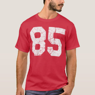 85 Jersey Uniform Varsity Sporten Nummer 85ste gra T-shirt