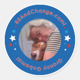 85AndChange_GrannyGobama_Sticker Ronde Sticker