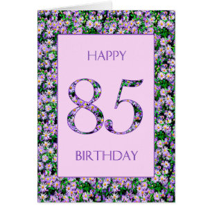 85e anniversaire de marguerites violettes