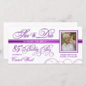 85e anniversaire - Enregistrer la date Faire-part (Devant / Derrière)