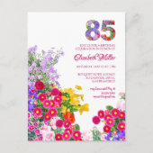 85e anniversaire Floral Modern - invitation 85 ans (Devant)