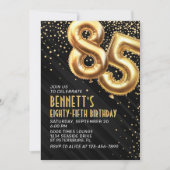 85e anniversaire Gold Black Invitation (Devant)