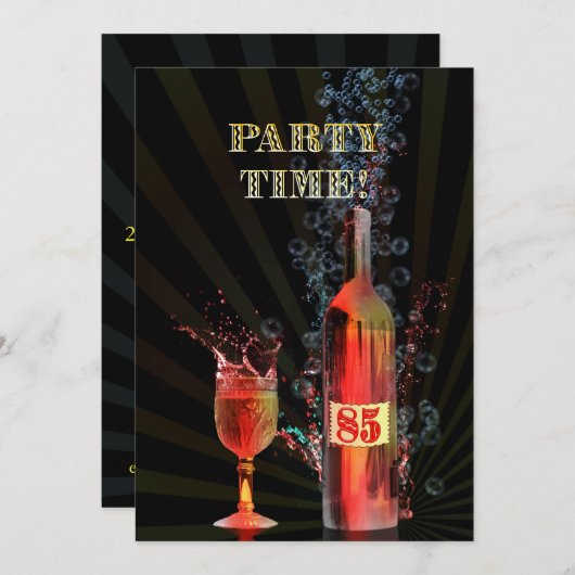 85e anniversaire invitation (Devant / Derrière)