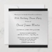85e anniversaire - Invitations photo pour hommes (Dos)