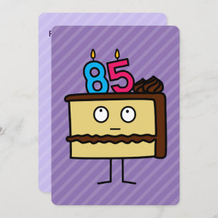 85e Birthday Cake met kaarsen Kaart