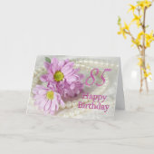 85e carte d'anniversaire avec marguerites (Fleur jaune)