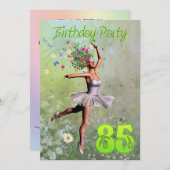 85e invitation de fête d'anniversaire (Devant / Derrière)