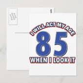 85e jaar design briefkaart (Voorkant / Achterkant)