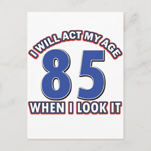 85e jaar design briefkaart