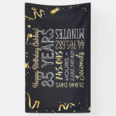 85e jaarbanner - 85 jaar in uren en seconden spandoek (Verticaal)