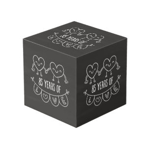 85e Jubileum Gift Chalk Hearts Kubus
