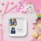 85e marinierblauwe kake papieren bordje (Feest)