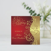 85e uitnodiging van Red & Gold-partij (Staand voorkant)