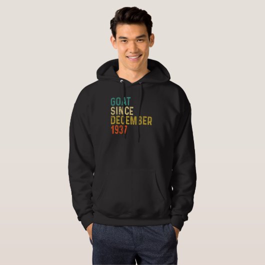 85e verjaardag 85 jaar oude geit sinds december 19 hoodie (Voorkant volledig)