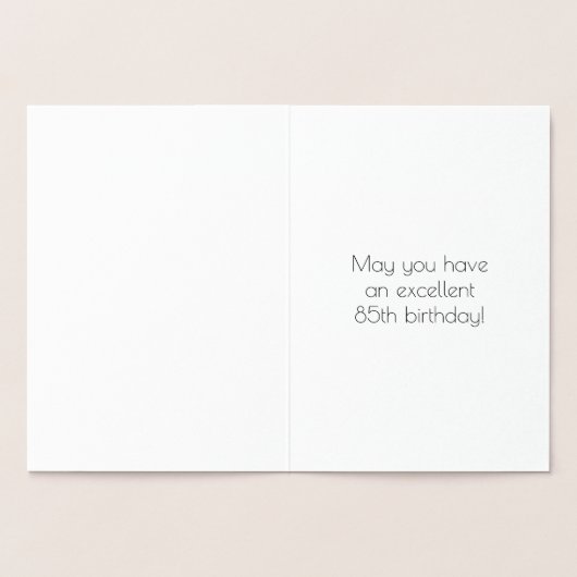 85e verjaardag - Art Deco geïnspireerde look "85" Folie Kaarten (Binnen)
