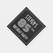 85e verjaardag: Art Deco Style + aangepaste naam Servet (Hoek)