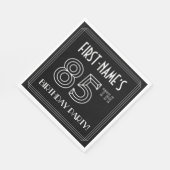 85e verjaardag: Art Deco Style + aangepaste naam Servet (Hoek)