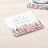 85e Verjaardag Augustus Geboorte Bloem Custom Kartonnen Onderzetters (Gebogen)